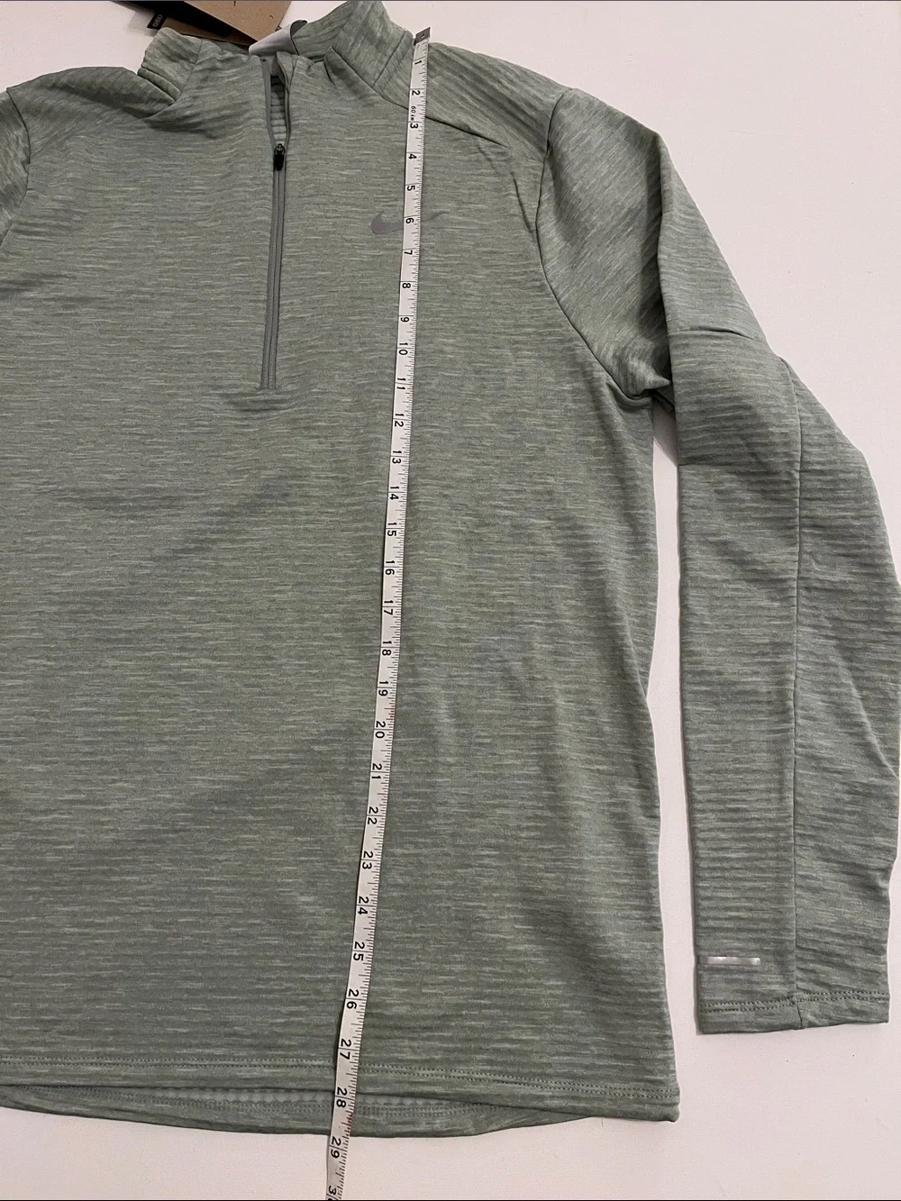 Nike Running Shirt Men's L 1/2 Zip Therma-Fit Repel Grid green thumbholes  $95